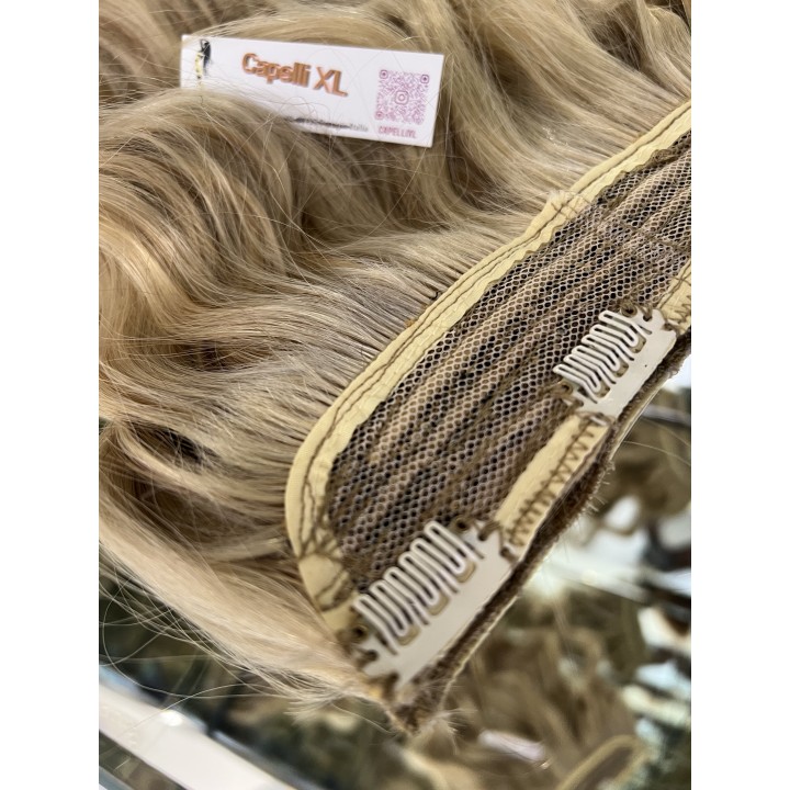 Extension con clip, Capelli veri Remy Europei Colore Biondo Freddo