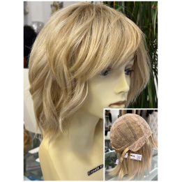 Parrucca bionda di capelli veri capelli corti