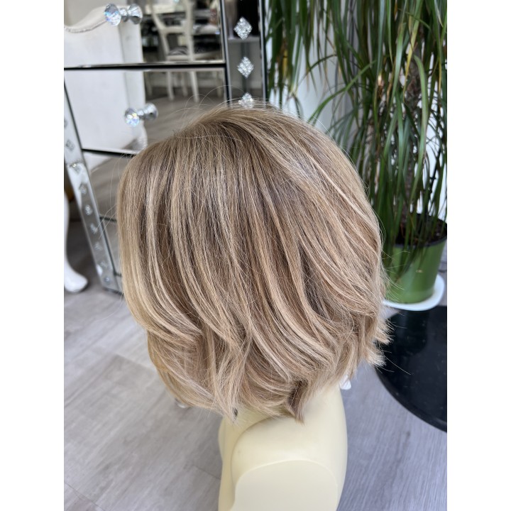 Parrucca Norin: Capelli Veri Remy Biondo Chiarissimo, Taglio Scalato