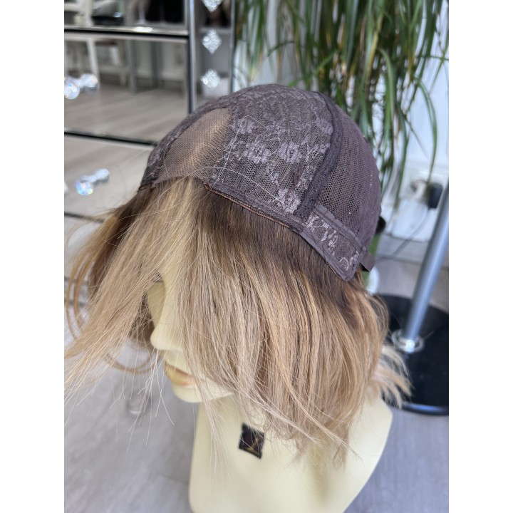 Parrucca Norin: Capelli Veri Remy Biondo Chiarissimo, Taglio Scalato
