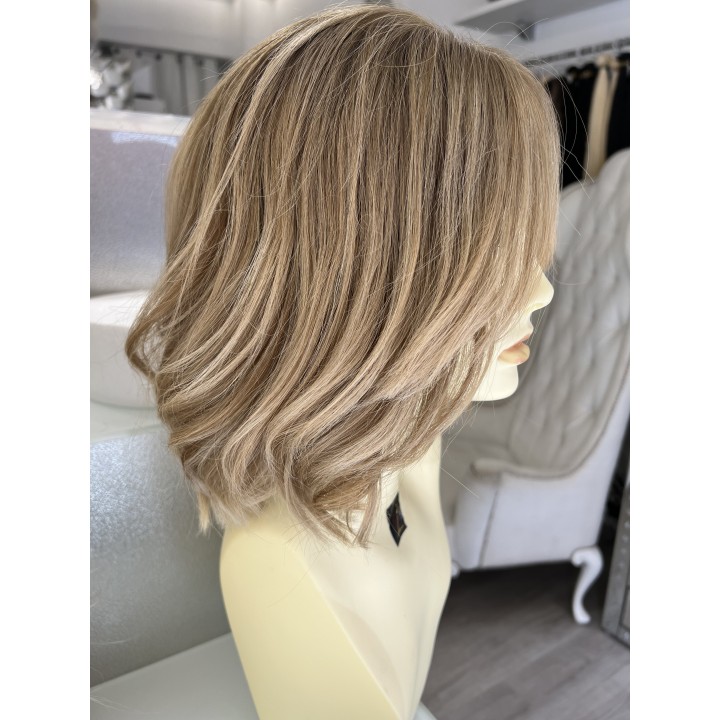 Parrucca Norin: Capelli Veri Remy Biondo Chiarissimo, Taglio Scalato