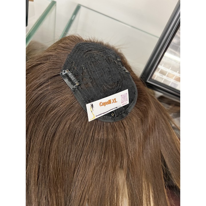 Toupet Capelli Veri Remy 10x11cm - Biondo Scuro Dorato | Capelli XL