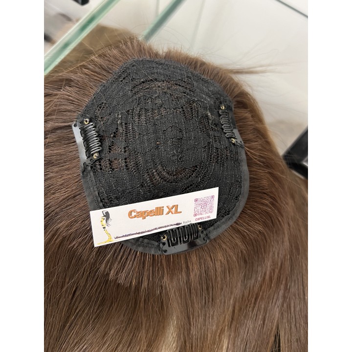 Toupet Capelli Veri Remy 10x11cm - Biondo Scuro Dorato | Capelli XL