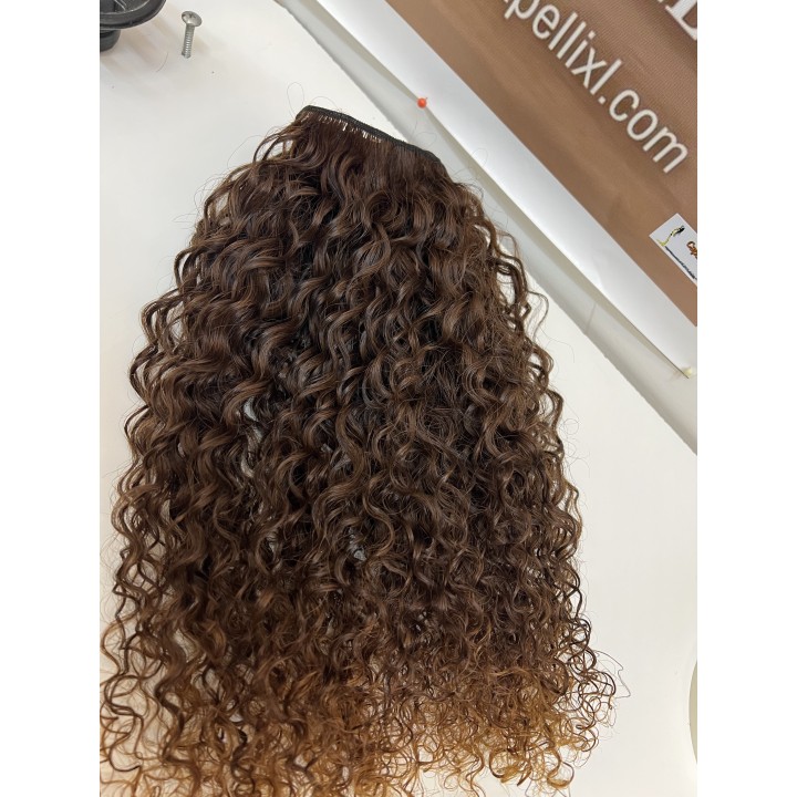 Capelli veri remy Ricci Colore castano con punte chiare Brasiliani