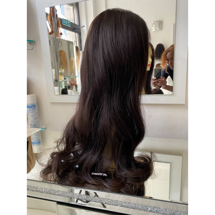 Parrucca mossa Remy - Capelli veri, densità 180%, calotta regolabile