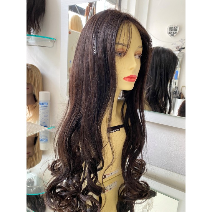 Parrucca di capelli veri remy lunghissimi colore castano