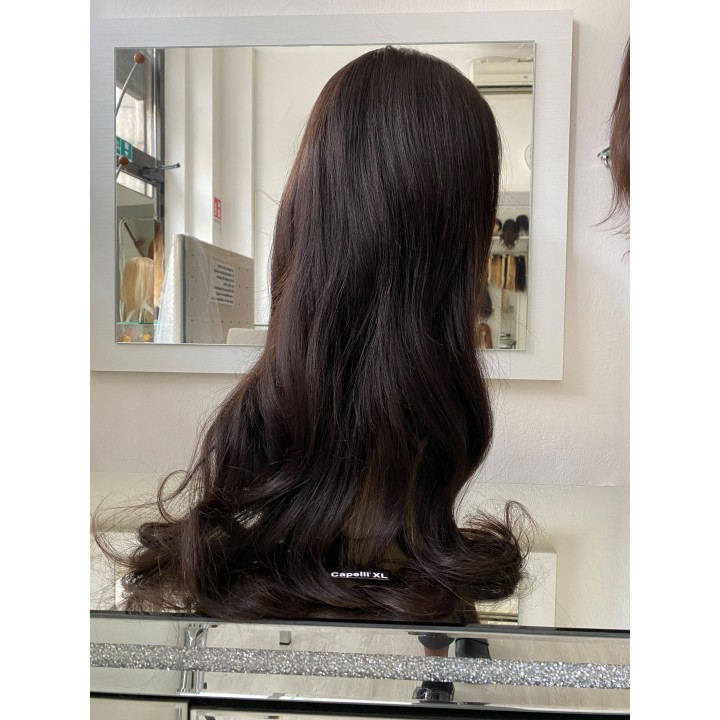 Parrucca mossa Remy - Capelli veri, densità 180%, calotta regolabile