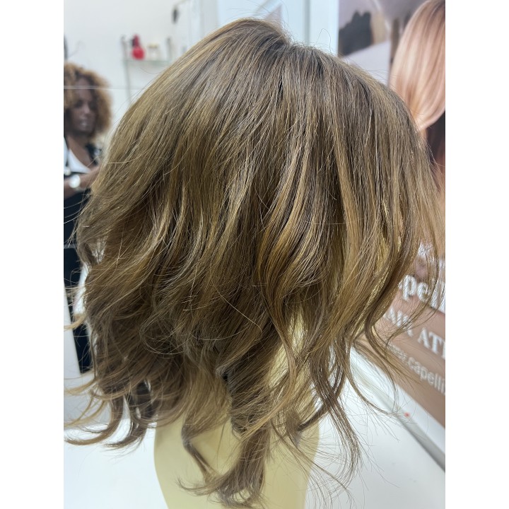 Parrucca Angela XL 1561 | Capelli Veri Europei Castano chiaro
