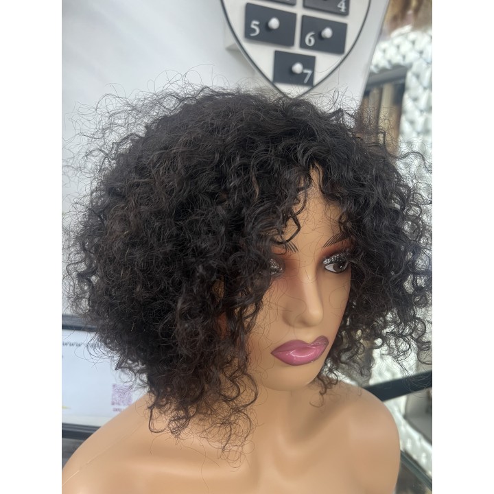 Parrucca di capelli veri Remy ricci brasiliani 100% capelli umani
