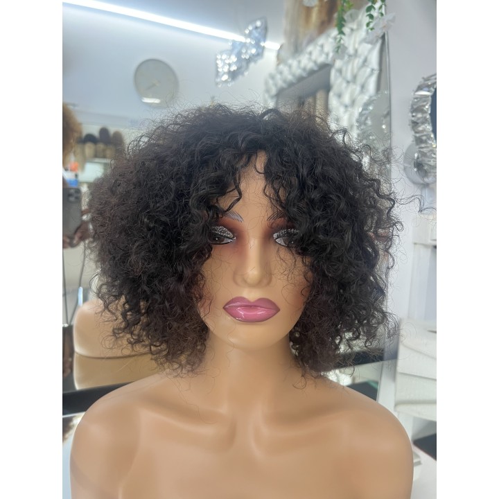 Parrucca di capelli veri Remy ricci brasiliani 100% capelli umani