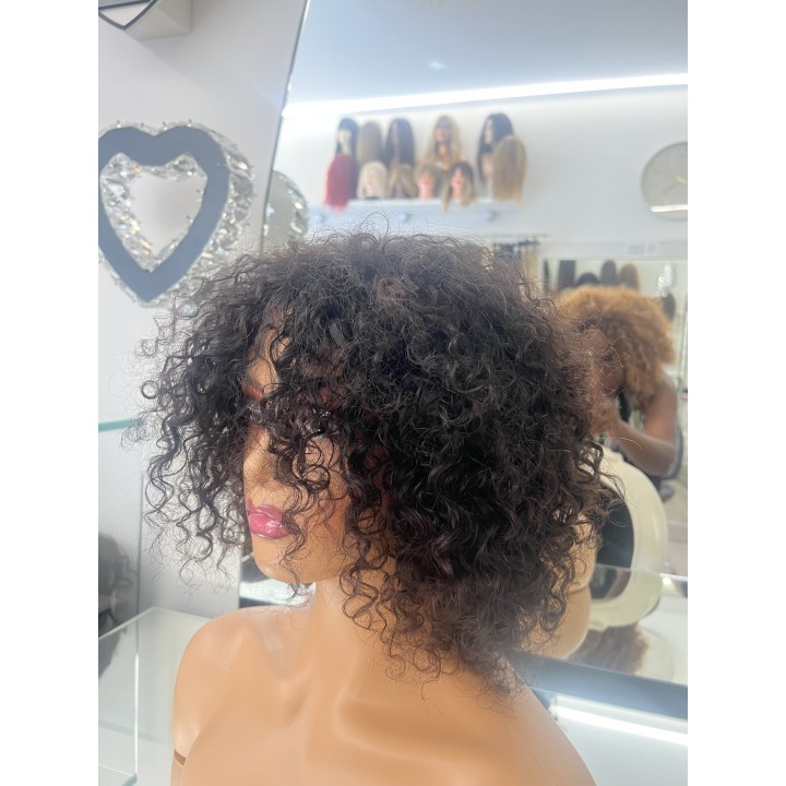 Parrucca di capelli veri Remy ricci brasiliani 100% capelli umani