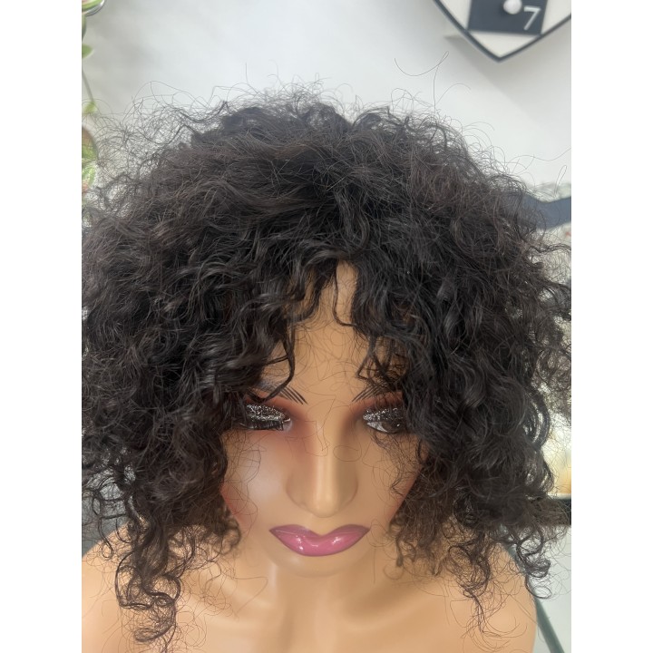 Parrucca di capelli veri Remy ricci brasiliani 100% capelli umani