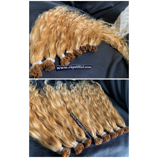 Extension ricche biondo dorato #10 in capelli veri brasiliani REMY Premium Capelli XL
