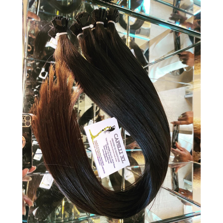 Ciocche Lisci XL Premium 1595 | Cheratina o Micro-ring | Capelli XL