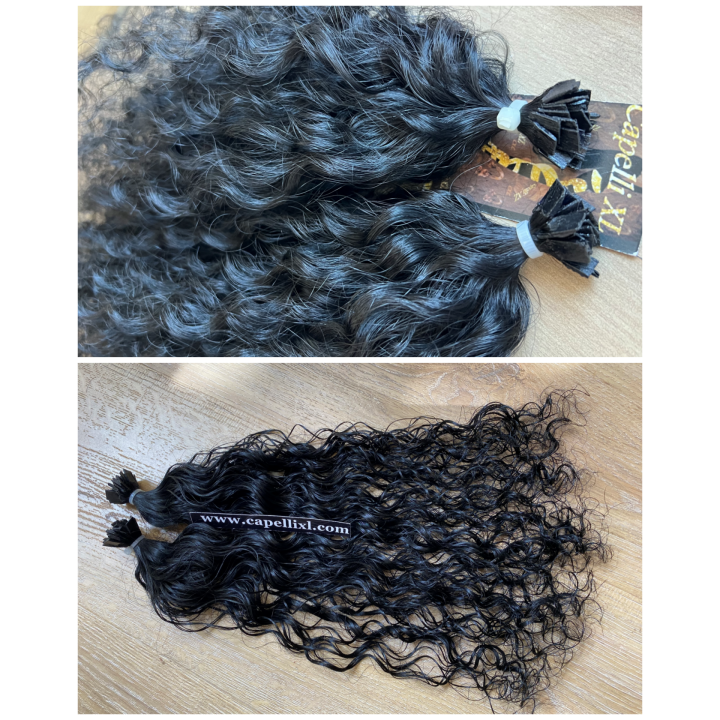 Ciocche Ricci XL Basic 1594 | Cheratina o Micro-ring | Capelli XL