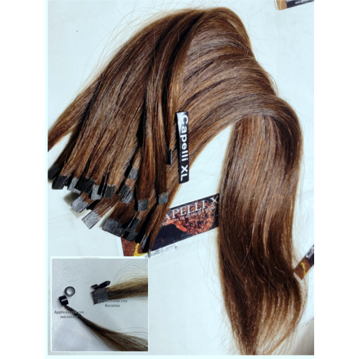 Ciocche Lisci XL Basic 1592 | Cheratina o Micro-ring | Capelli XL