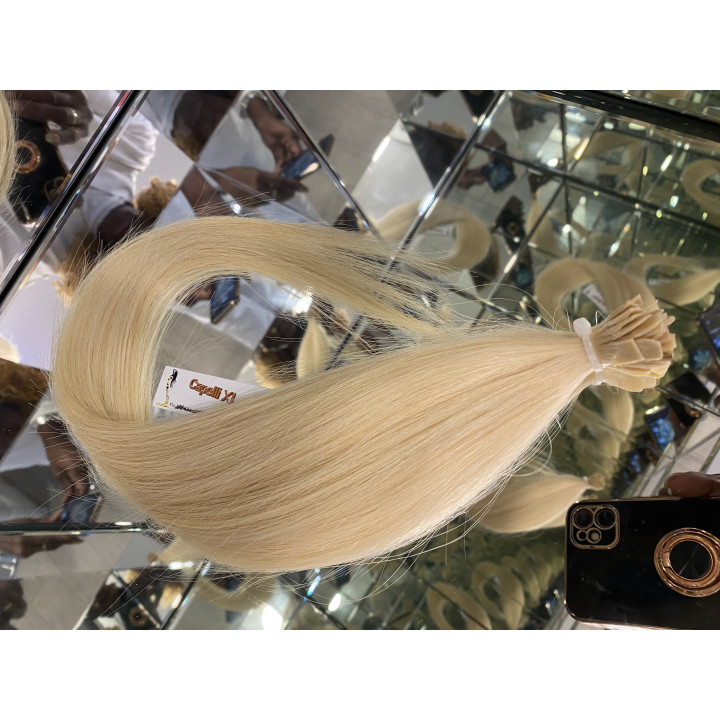 Ciocche Cheratina Biondo Capelli XL