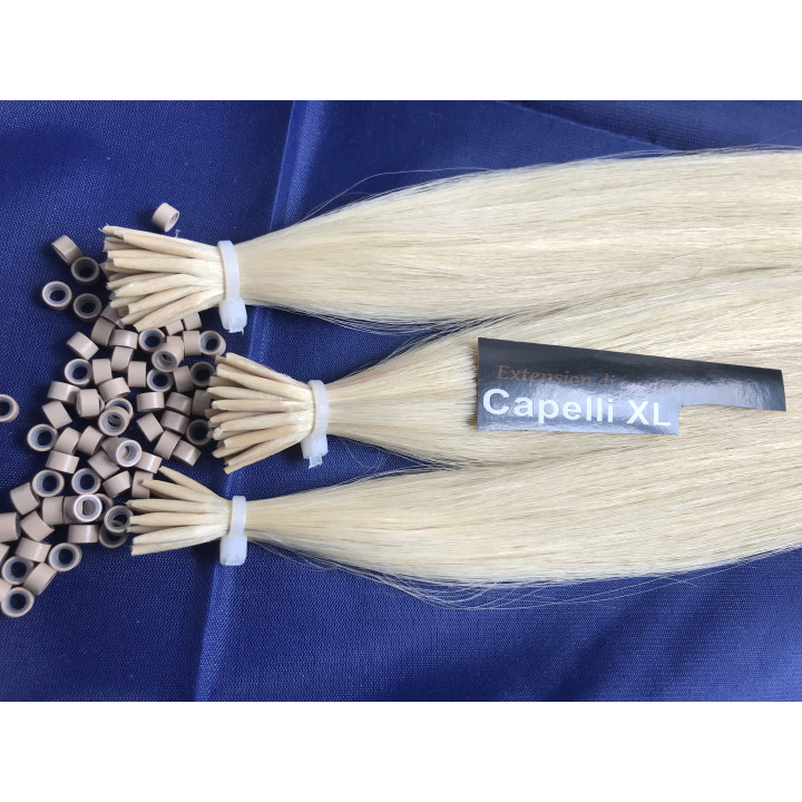 Ciocche Cheratina Biondo Capelli XL