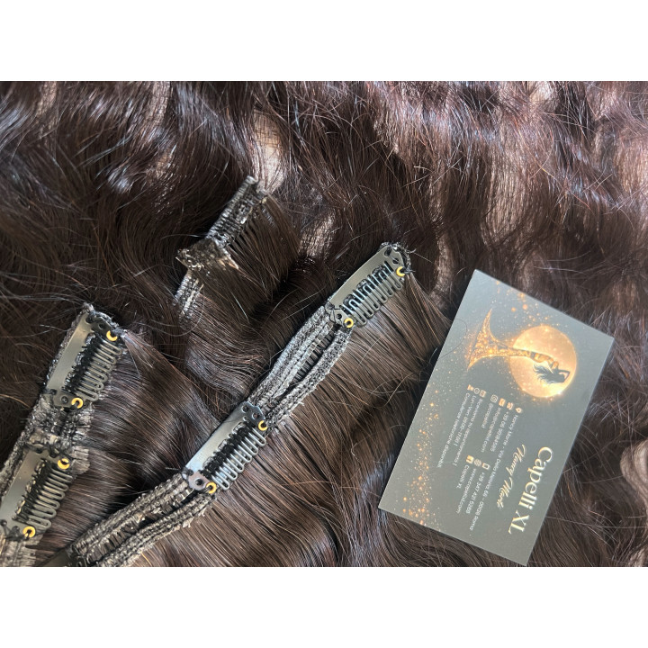 Fascia con Clip Capelli Scuri Premium | Capelli XL