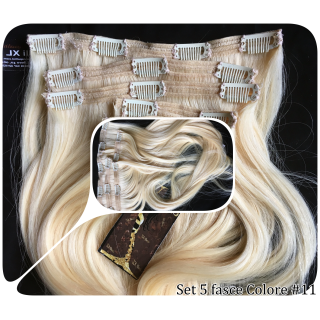 Fascia con Clip Biondo Platino Capelli XL