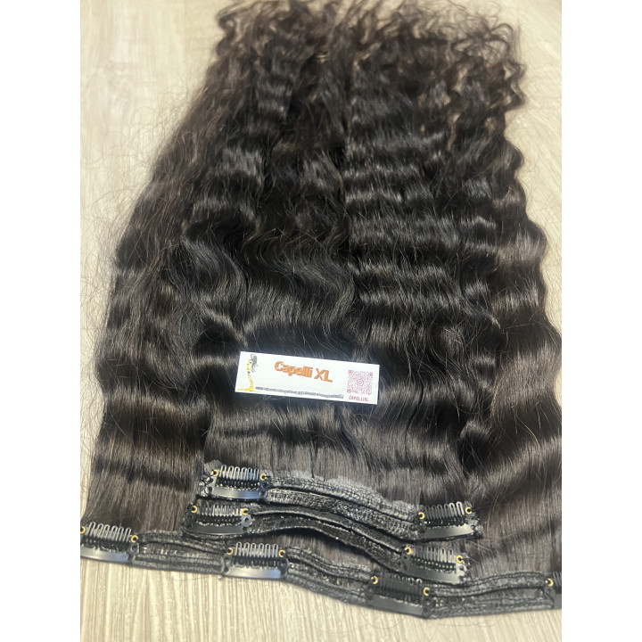 Fascia con Clip Capelli Scuri Premium | Capelli XL