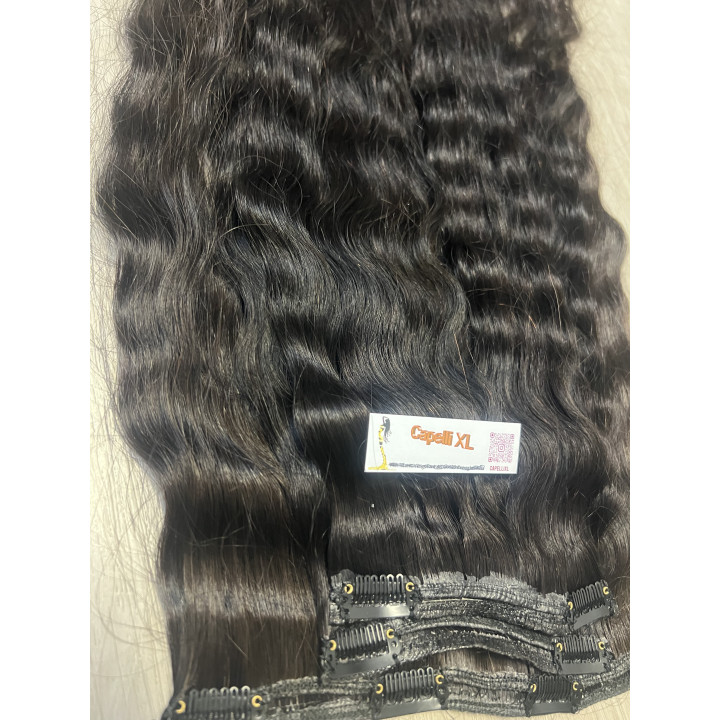 Fascia con Clip Capelli Scuri Premium | Capelli XL