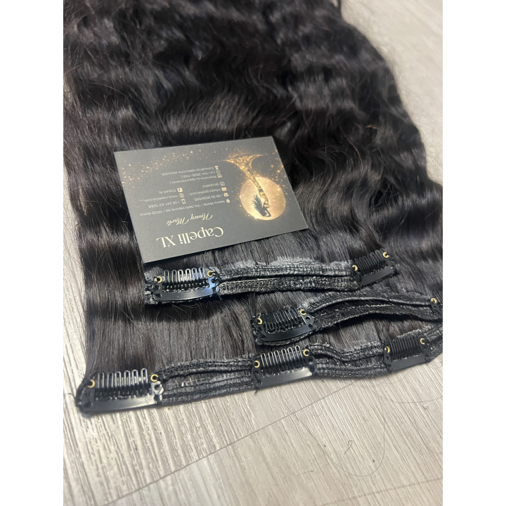 Fascia con Clip Capelli Scuri Premium | Capelli XL
