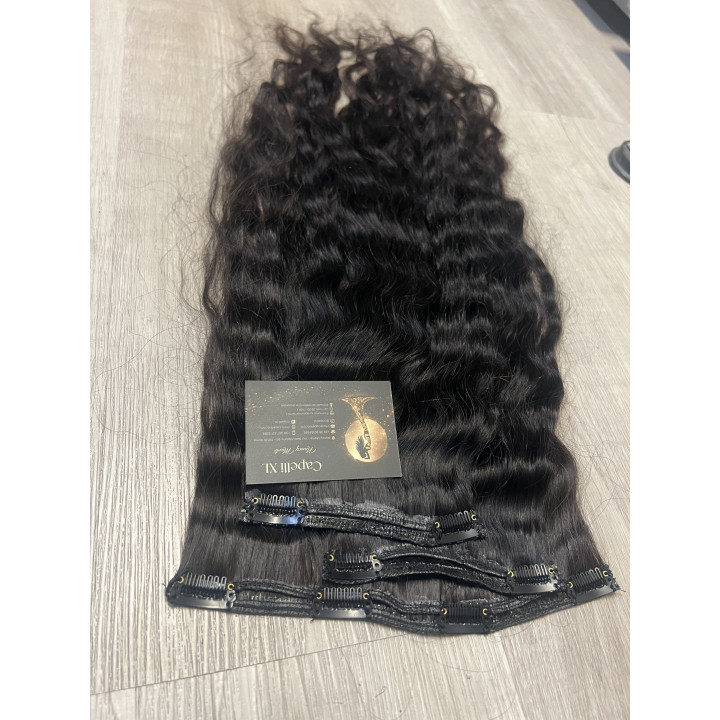 Fascia con Clip Capelli Scuri Premium | Capelli XL