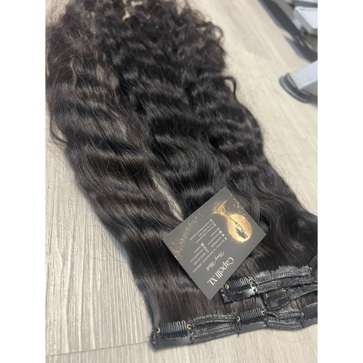 Fascia con Clip Capelli Scuri Premium | Capelli XL