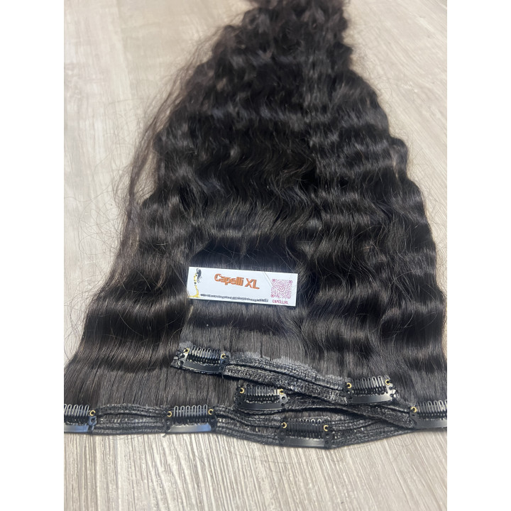 Fascia con Clip Capelli Scuri Premium | Capelli XL
