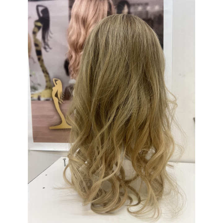 Mezza Parrucca Toupet Infoltitore Biondo 1634 con clip capelli veri remy