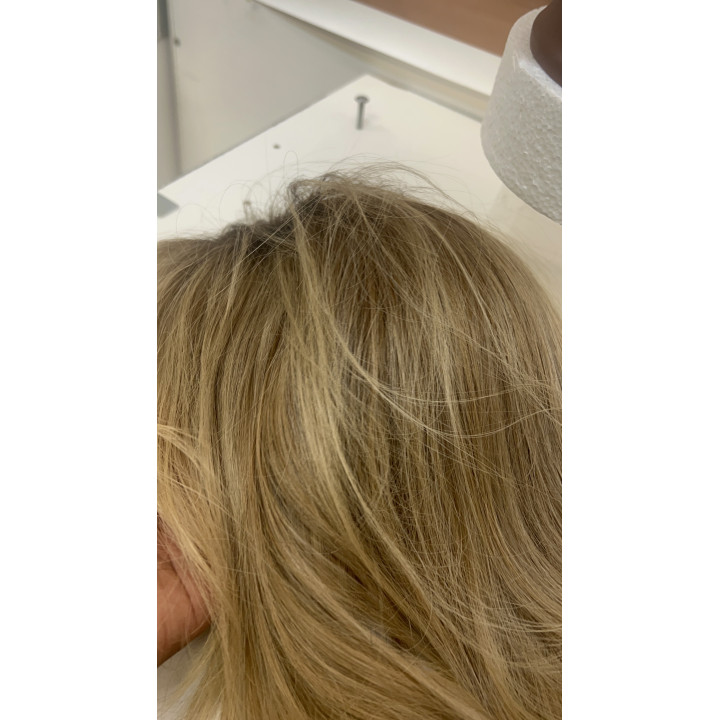 Mezza Parrucca Toupet Infoltitore Biondo 1634 con clip capelli veri remy