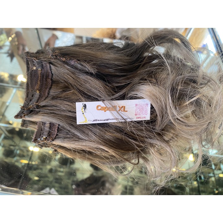 Extension Clip Balayage Biondo Cenere Platino Basic | Capelli XL
