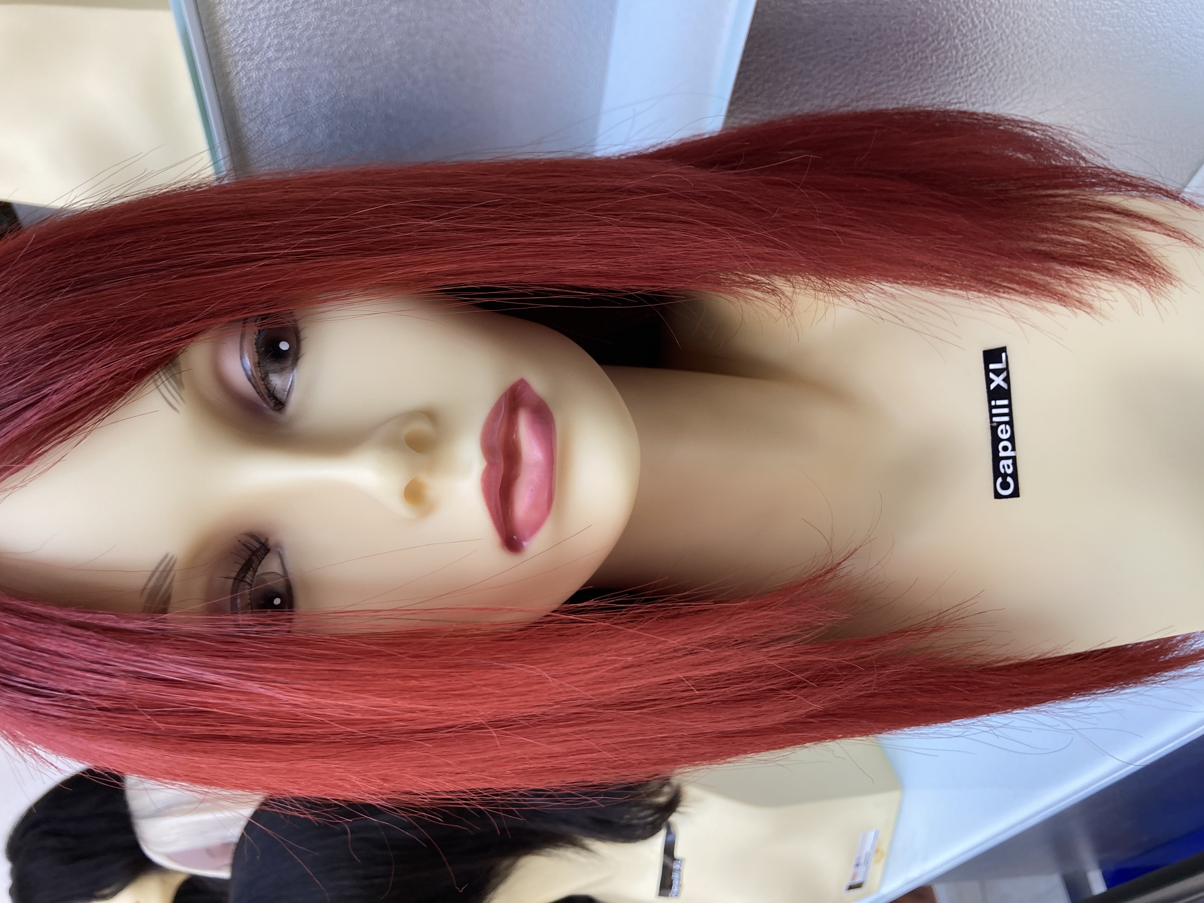 Parrucca Capelli veri remy Colore Rosso intenso capelli lunghi fino a 90cm