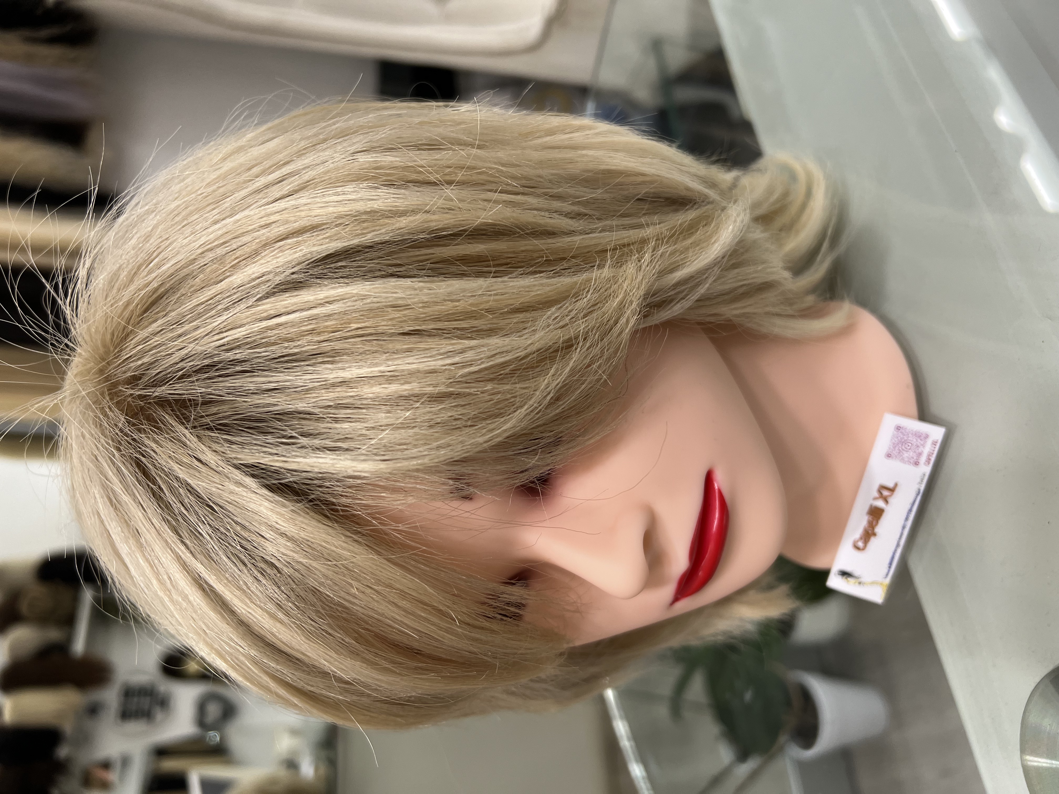 Parrucca Capelli veri remy europei, bionda taglio corto