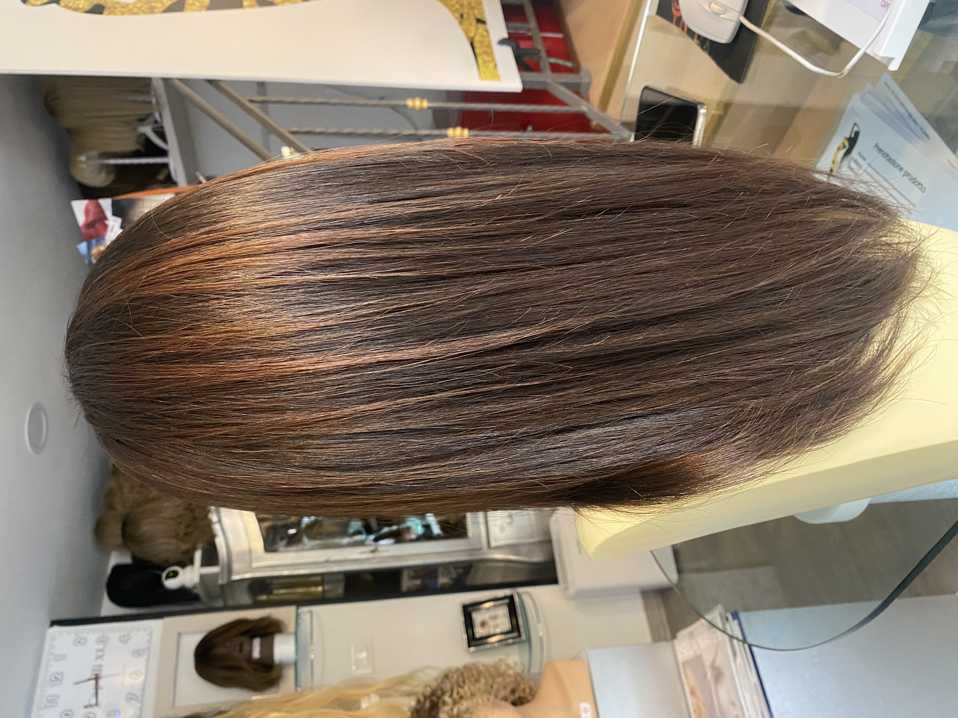 Parrucca di capelli veri remy vergini capelli lisci Mossi o ricci Colore castano naturale fatta su misura
