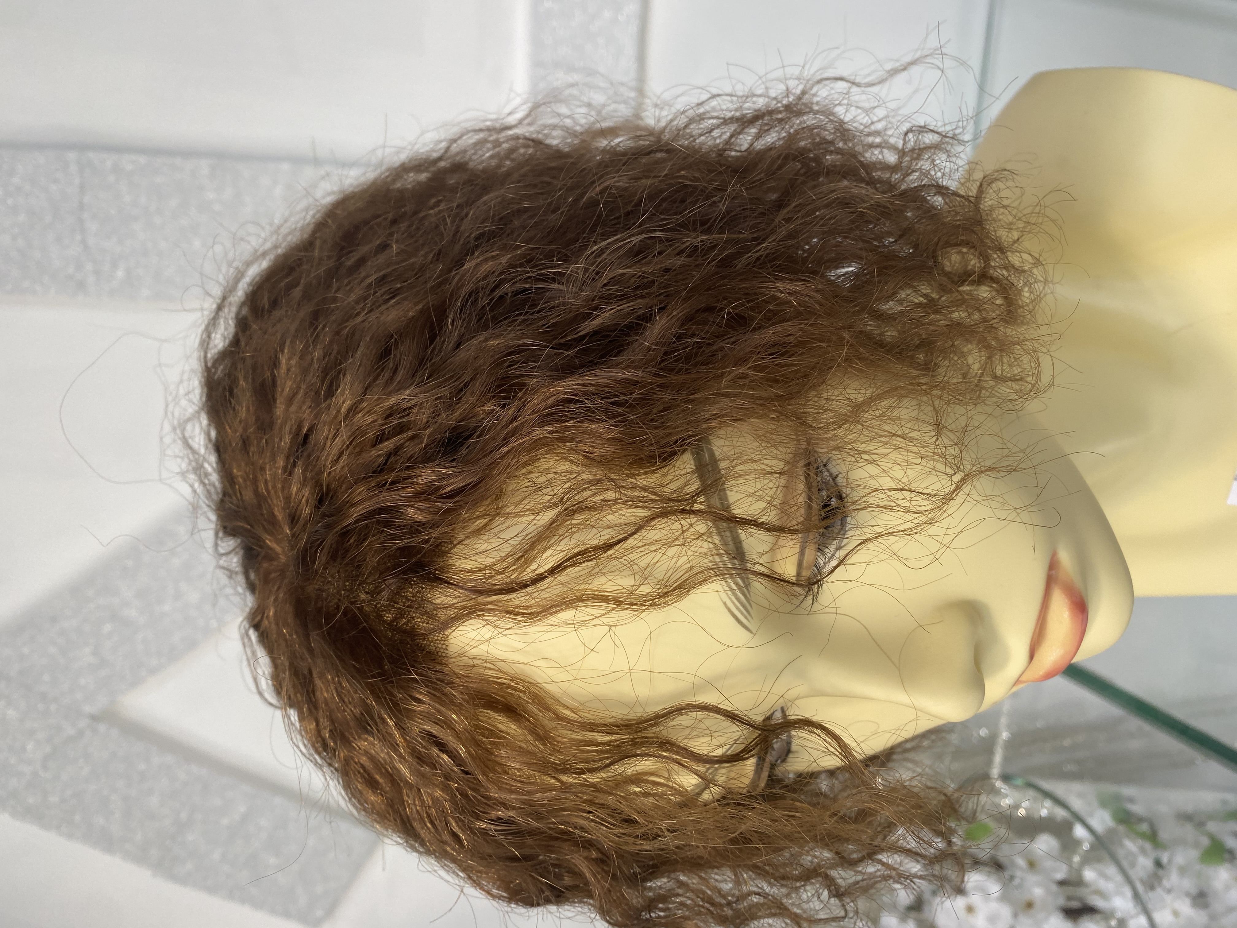 Piccolo toupet con capelli ricci Capelli veri remy Brasiliani disponibile in vari colori