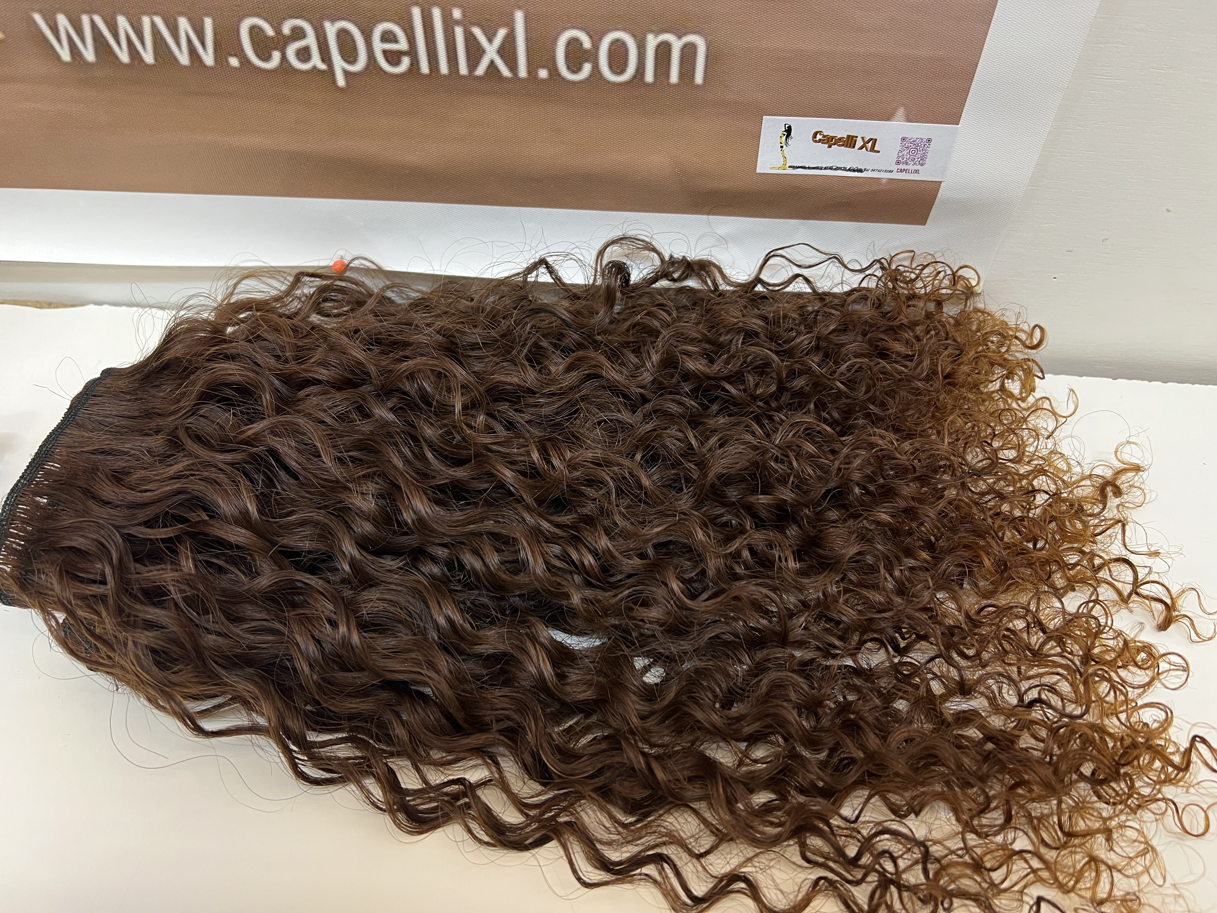 Capelli Brasiliani naturali ricci per extension cucite colore Rosso Rame