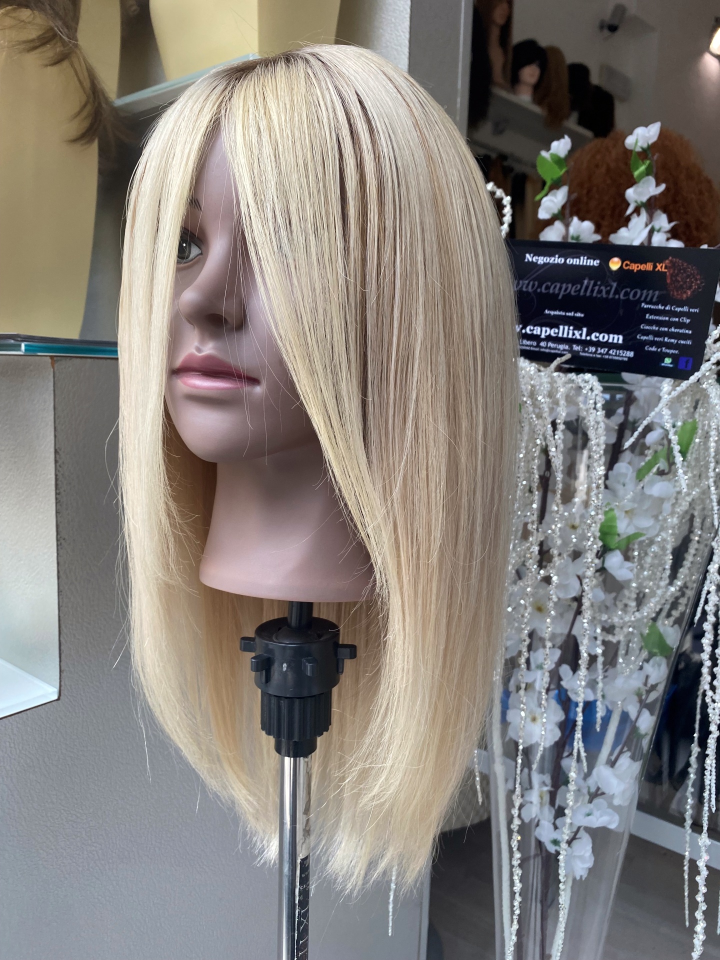 Parrucca di capelli veri remy front lace 13x6 densità 150% capelli colore biondo freddo su misura